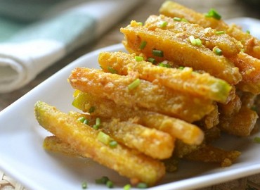 Bí đỏ chiên sốt trứng muối vừa ngọt vừa mặn